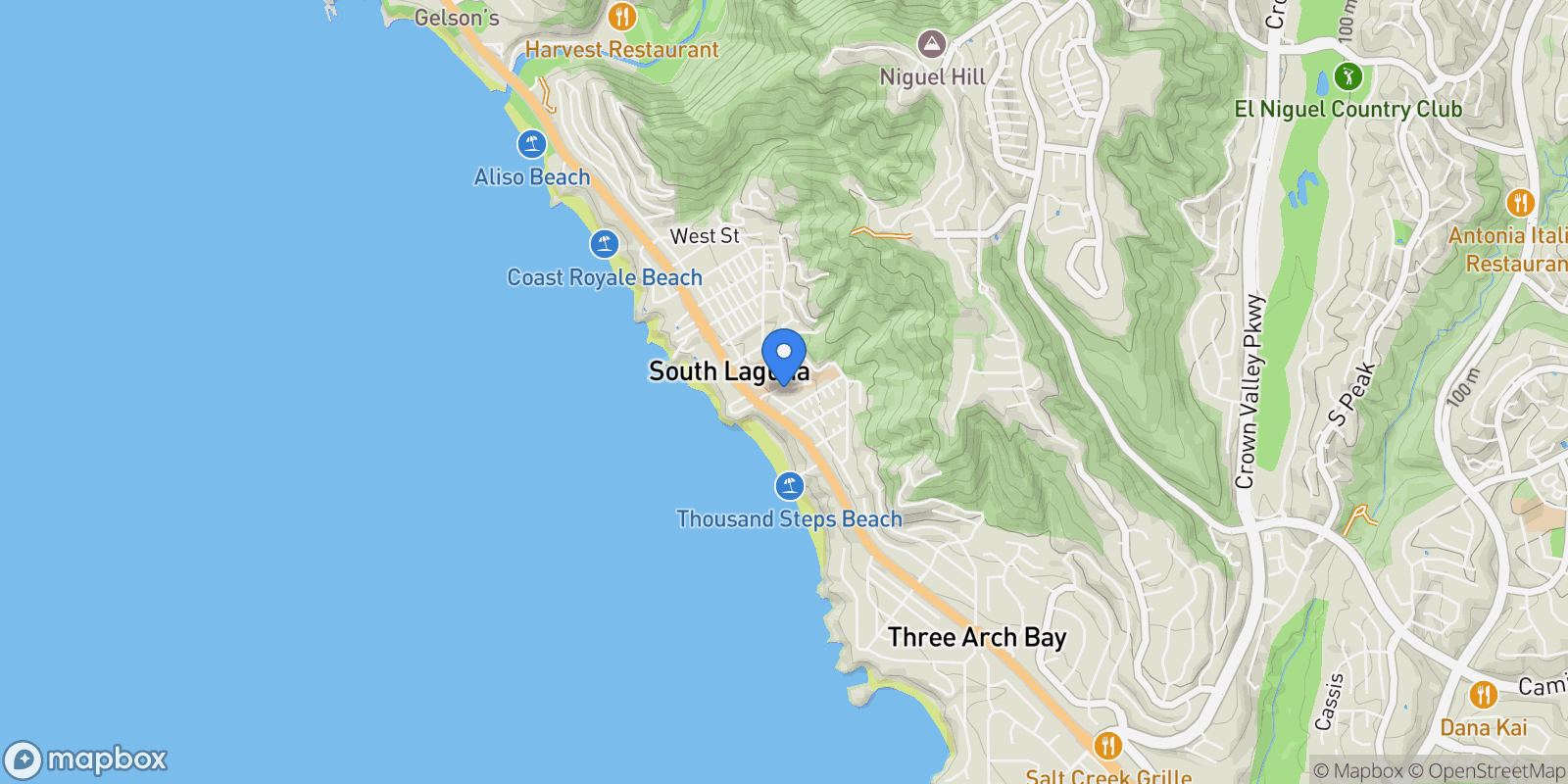Map showing 31828 7th Avenue, Laguna Beach, California, United States.