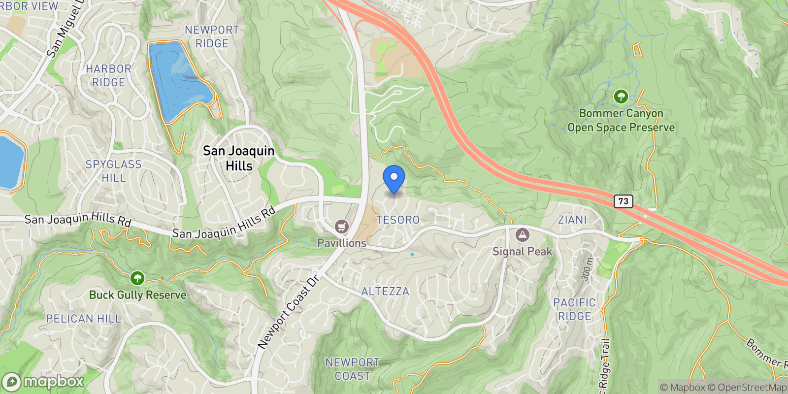 Map showing 7 Marisol, Newport Beach, California, United States.