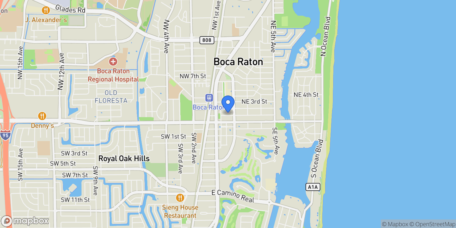 Map showing 155 E Boca Raton Road 603, Boca Raton, Florida, United States.