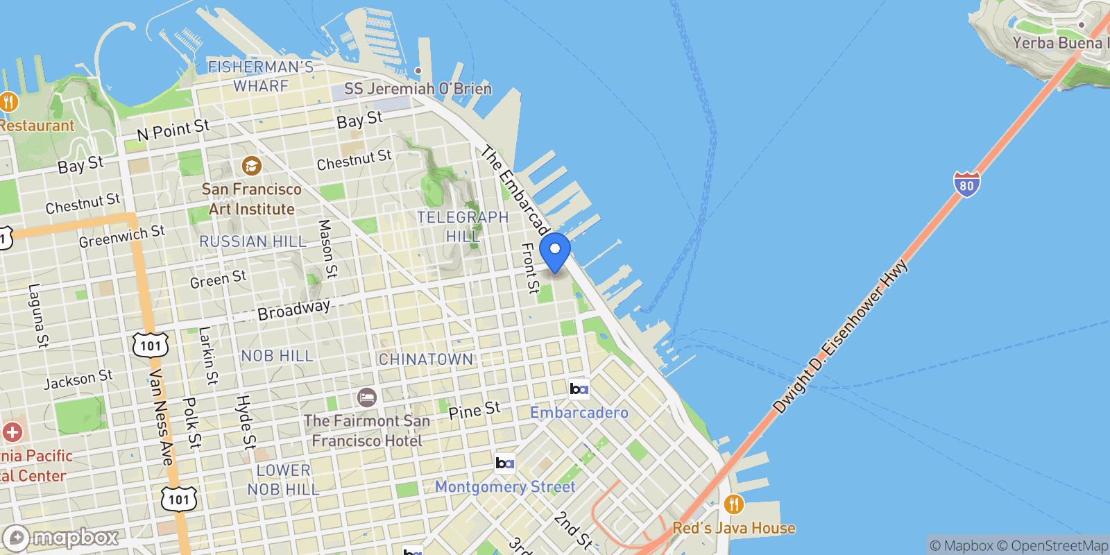 Map showing 640 Davis Street 24, San Francisco, CA 94111, San Francisco, California, United States.