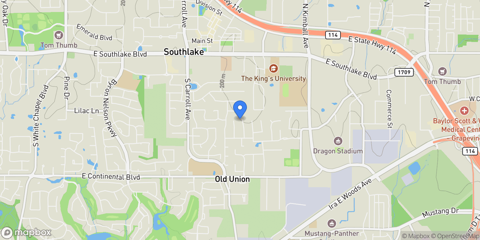 Map showing 702 Sussex Court, Grapevine, Texas, United States.