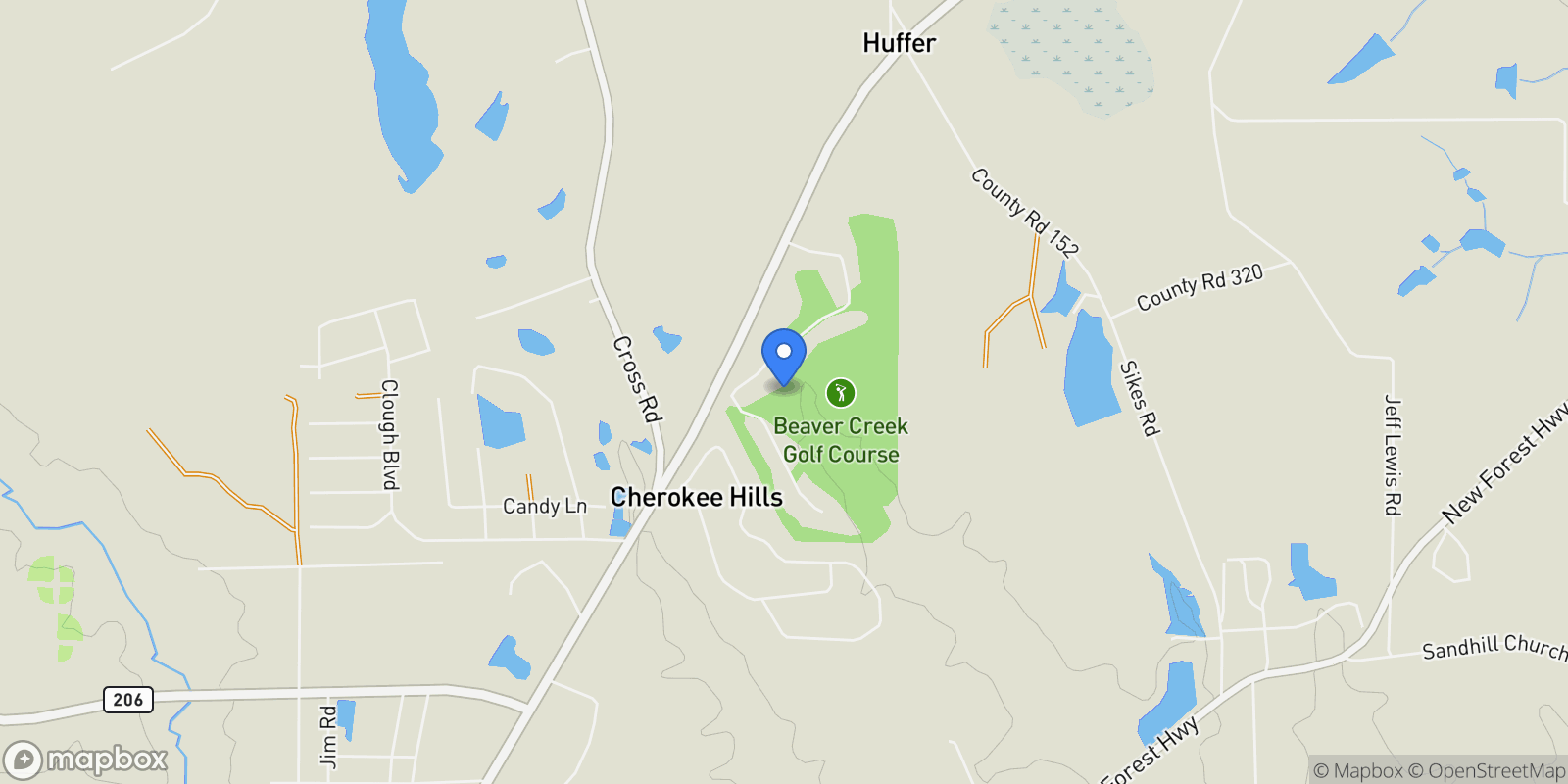 Map showing 485 Beaver Creek Road, Douglas, GA 31533, Douglas, Georgia, United States.