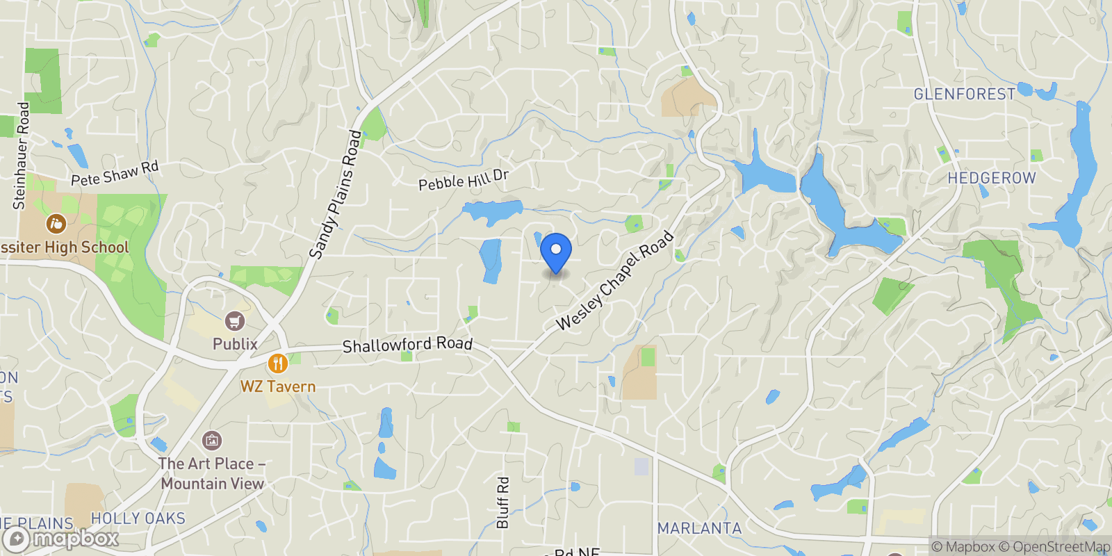 Map showing Marietta, Georgia, United States.