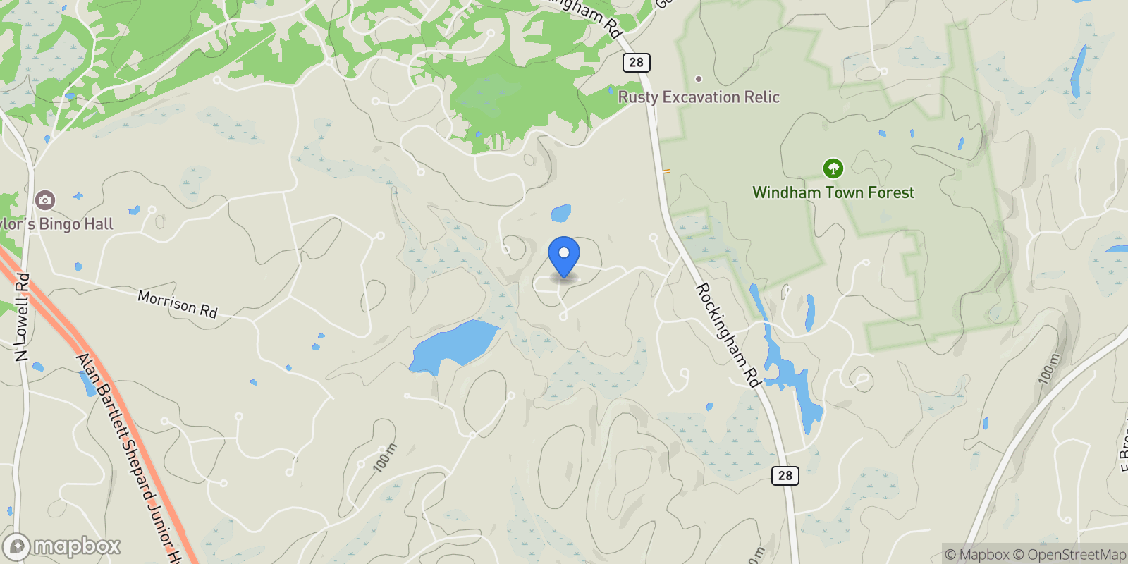 Map showing 2 Kinsman Lane, Windham, NH 03087, Windham, New Hampshire, United States.