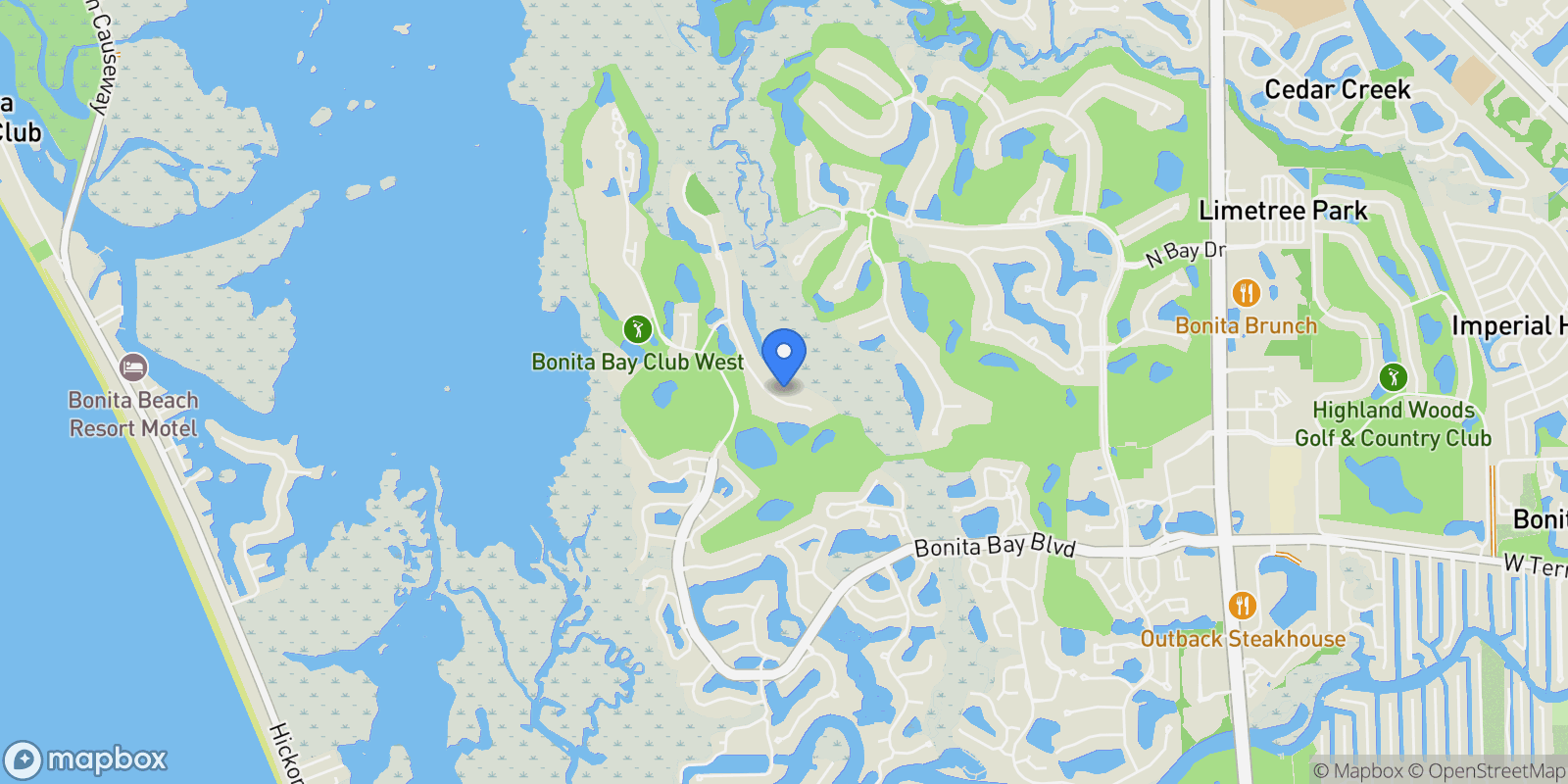 Map showing 26367 Woodlyn DR, Bonita Springs, FL, 34134, USA, Bonita Springs, Florida, United States.