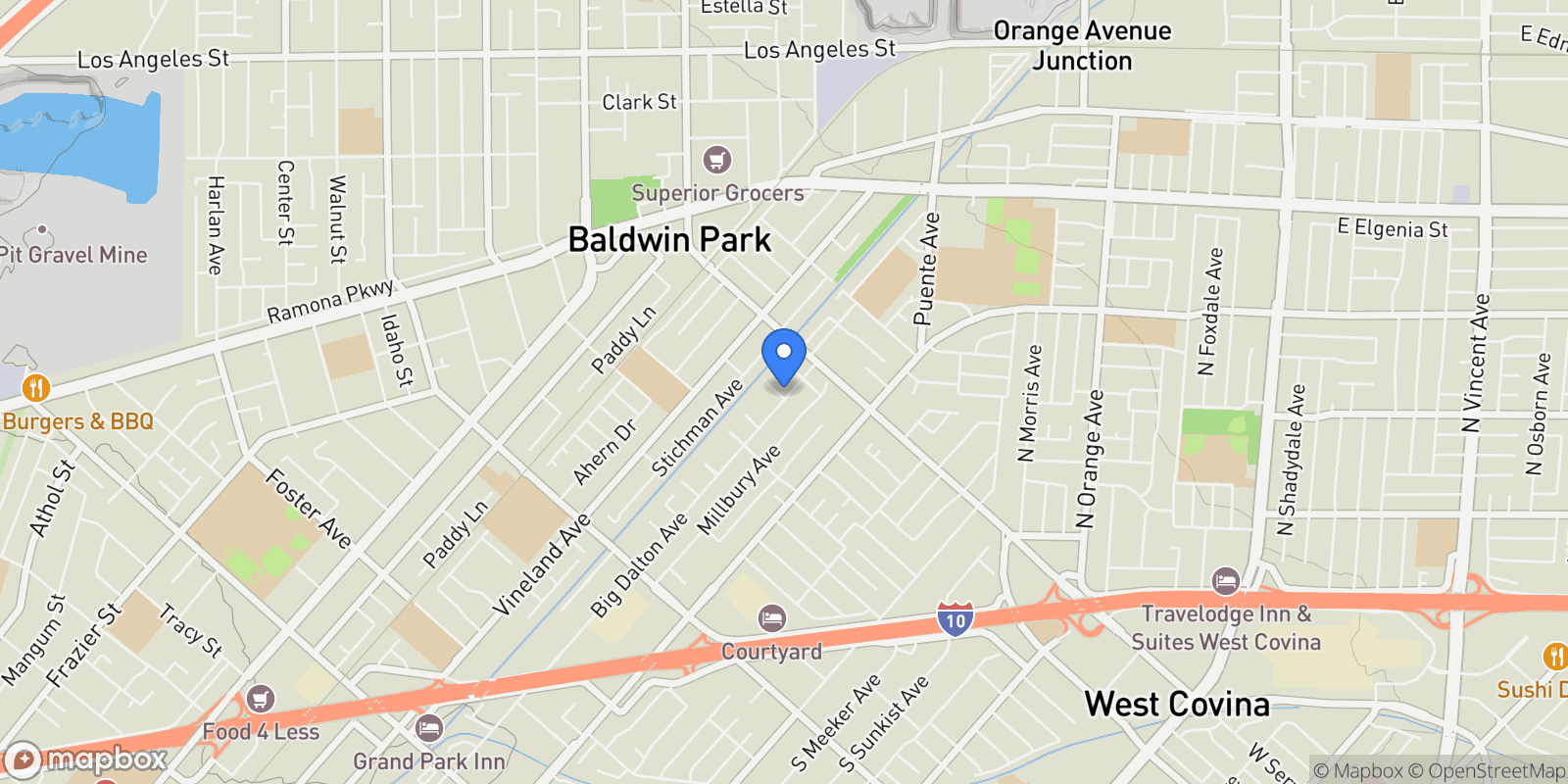 Map showing 3717 Big Dalton Avenue, Baldwin Park, CA 91706, Baldwin Park, California, United States.