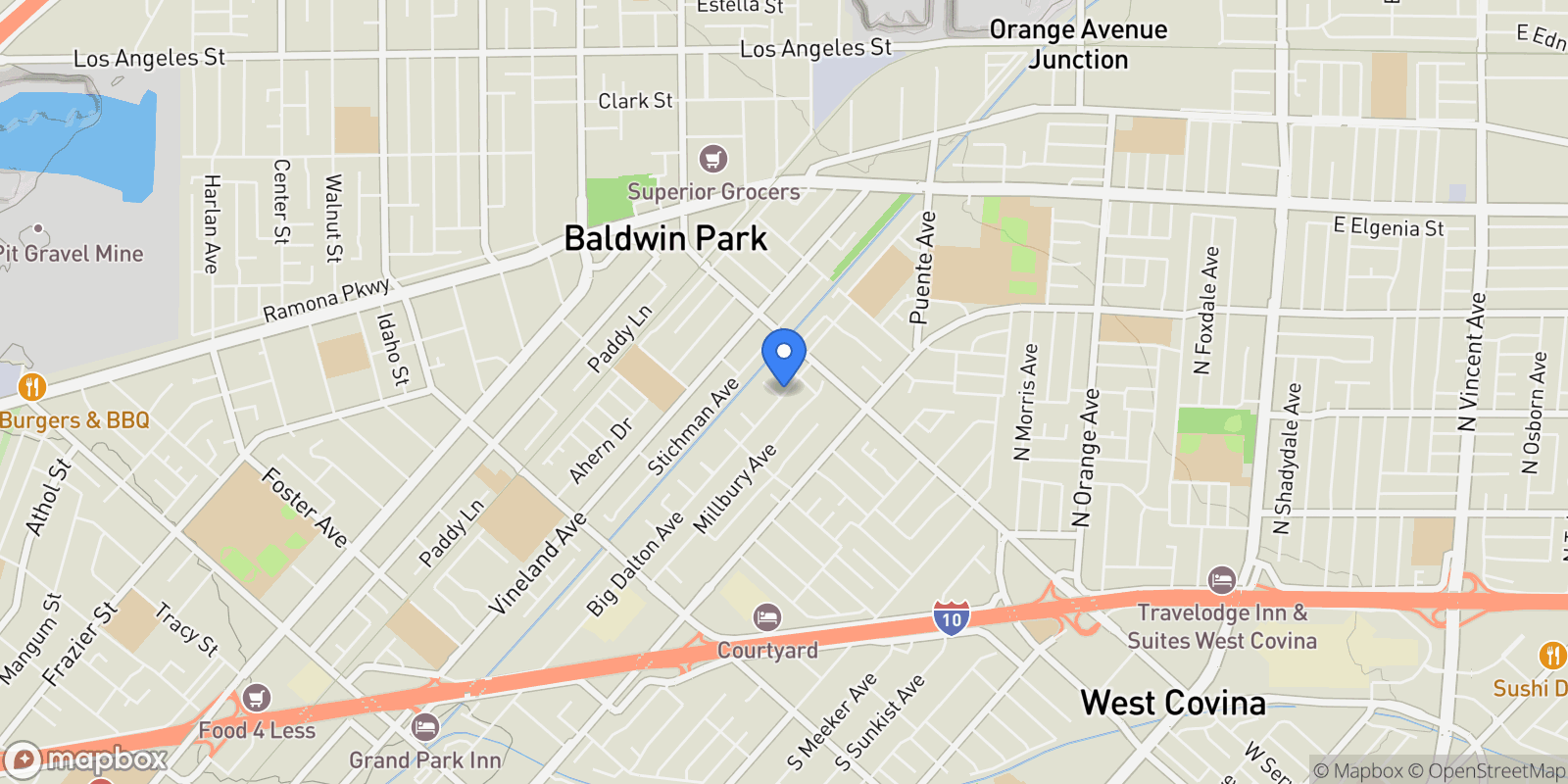 Map showing 3717 Big Dalton Avenue, Baldwin Park, CA 91706, Baldwin Park, California, United States.
