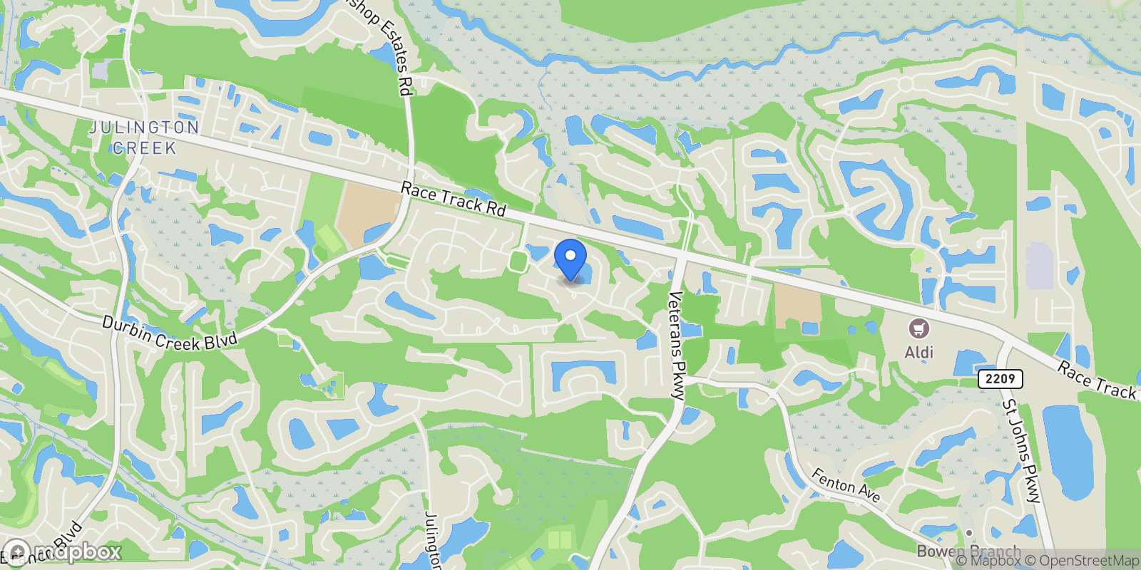 Map showing 4032 LONICERA Loop, St. Johns, FL 32259, Fruit Cove, Florida, United States.