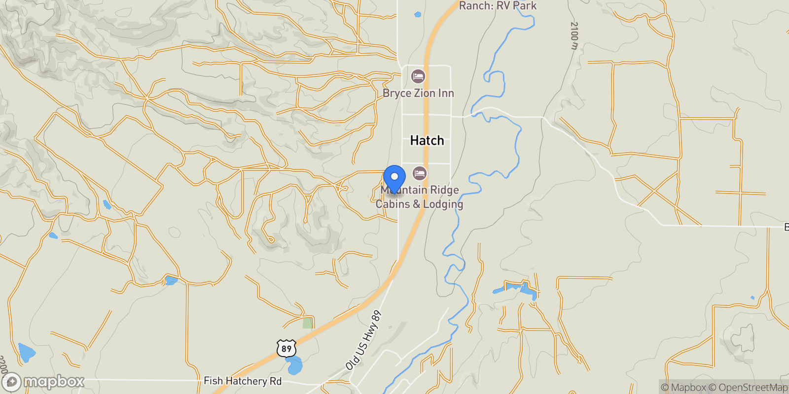 Map showing 2250 E PAUNSAUGUNT DR, Hatch, UT 84735, Hatch, Utah, United States.