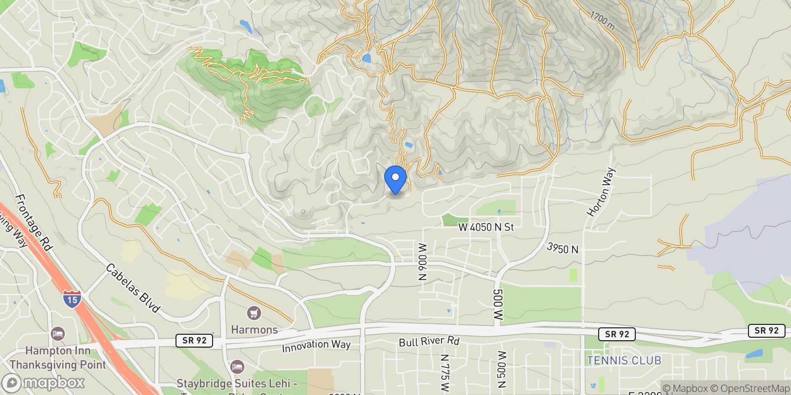 Map showing 1013 W SEASONS VIEW CT N, Lehi, UT 84043, Lehi, Utah, United States.