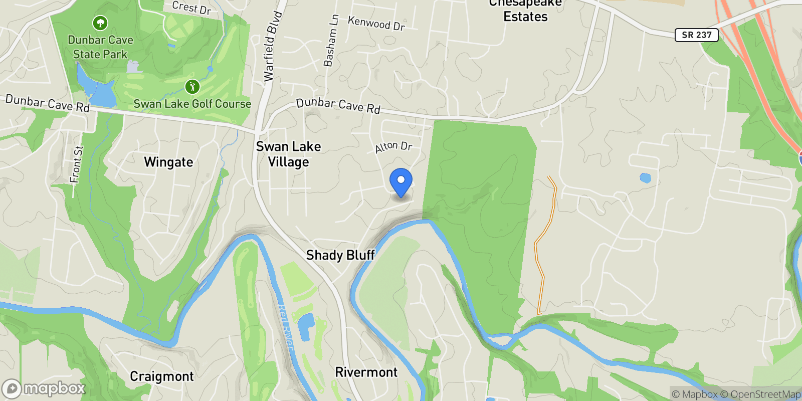 Map showing 867 Shady Bluff Trl, Clarksville, TN 37043, Clarksville, Tennessee, United States.