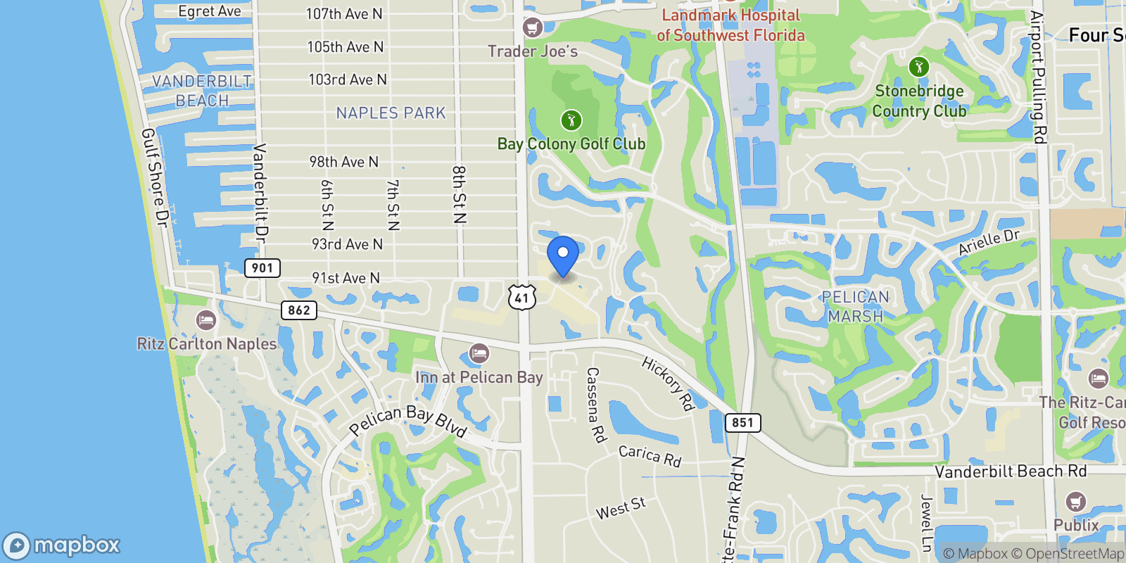 Map showing 9115 Strada PL, #5502, Naples, FL, 34108, USA, Naples, Florida, United States.