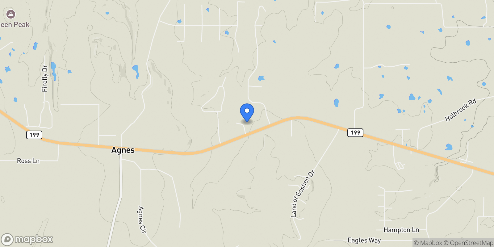 Map showing 112 Bonita Drive, Springtown, Texas, United States.