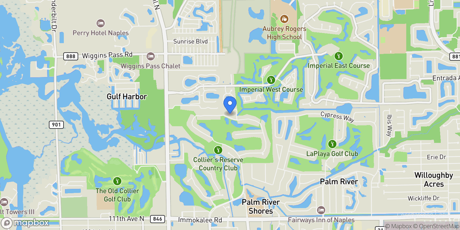 Map showing 12219 Colliers Reserve DR, Naples, FL, 34110, USA, Bonita Springs, Florida, United States.
