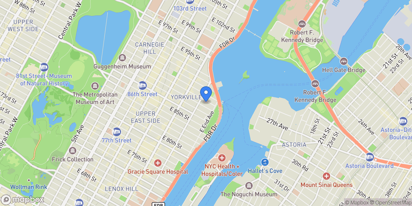 Map showing 518 E 89TH ST, New York, New York, United States.