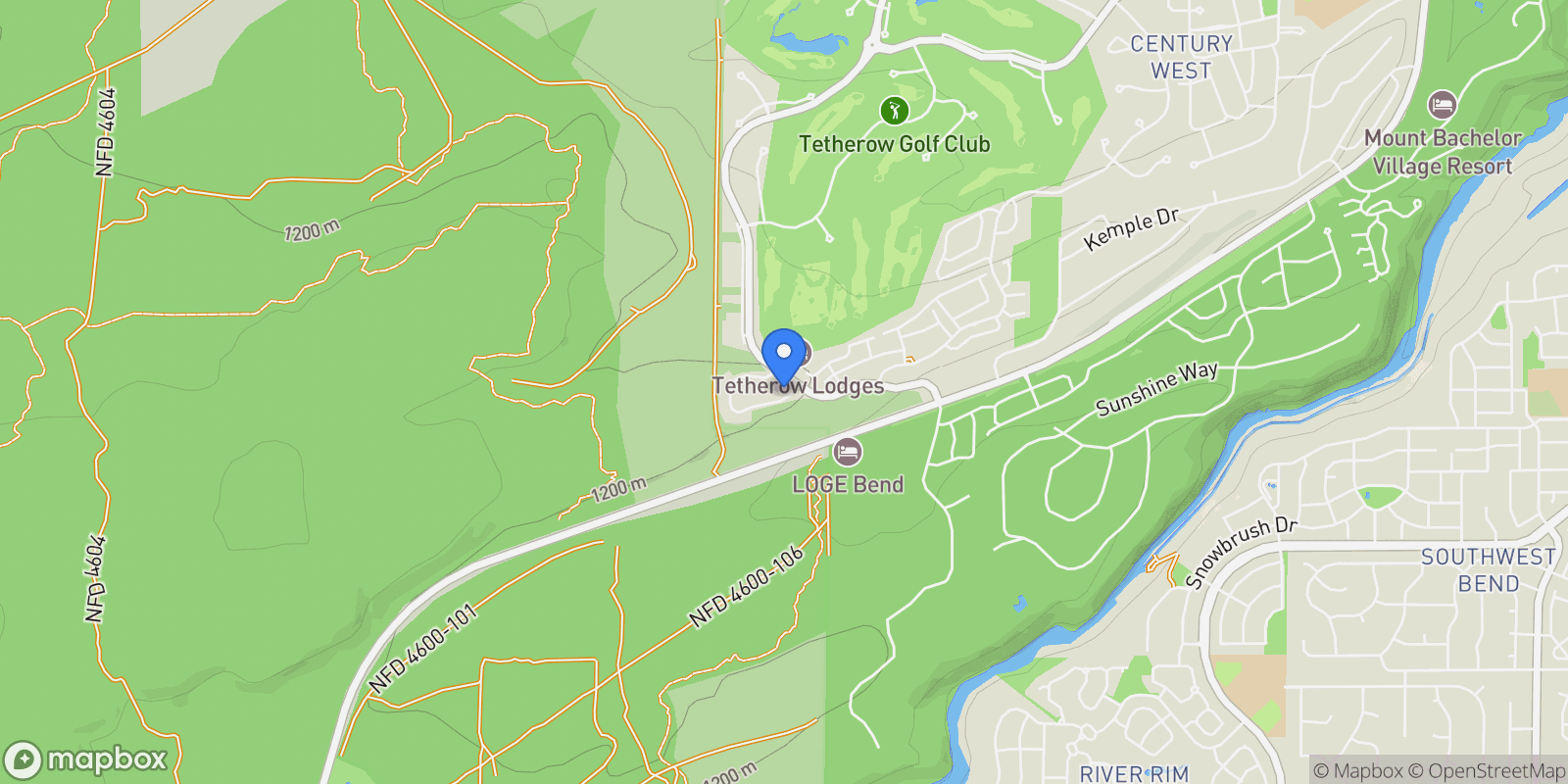 Map showing 19120 Gateway Loop, Bend, Oregon, United States.