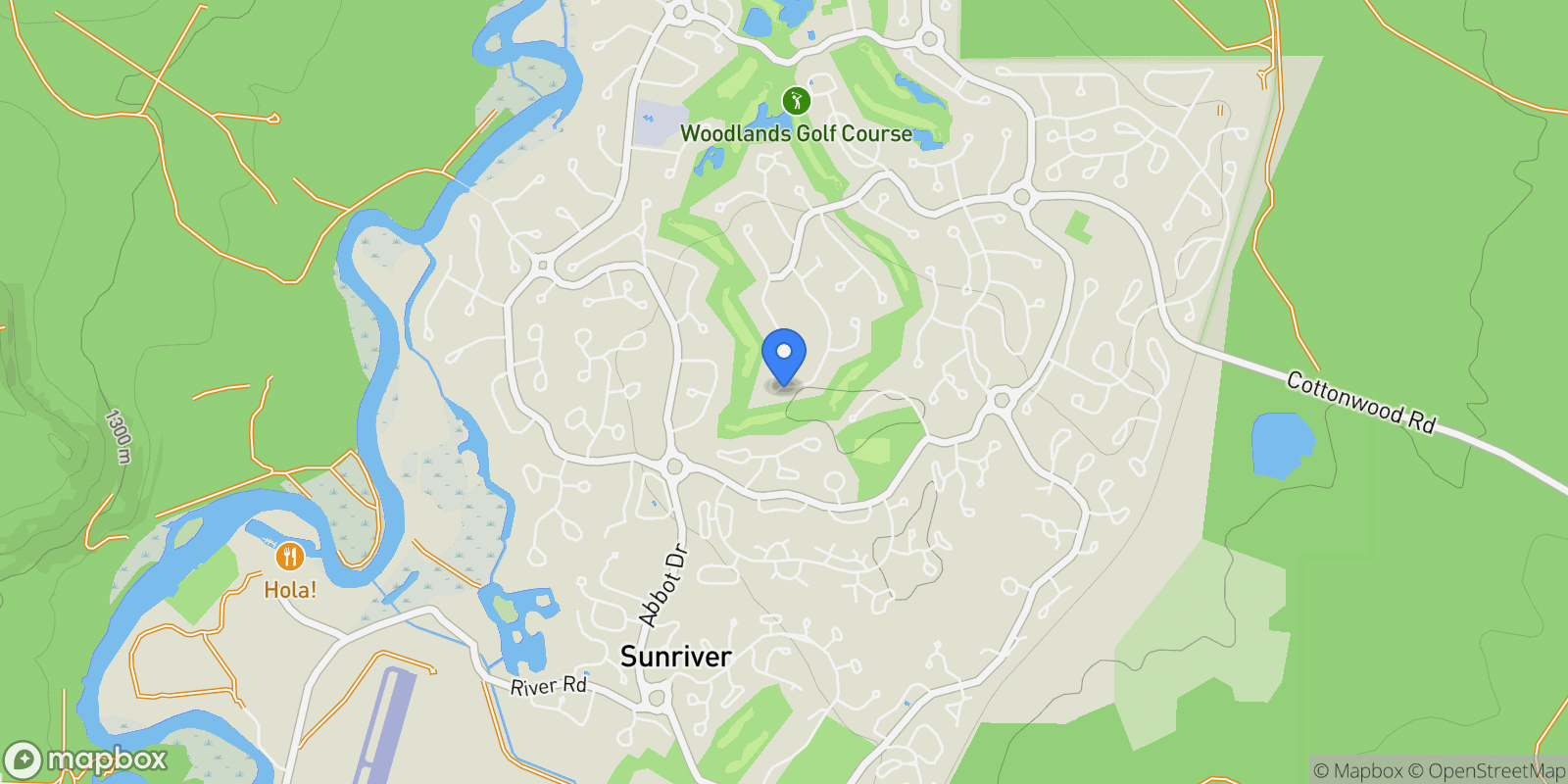 Map showing 17894 Red Cedar Lane, Sunriver, Oregon, United States.