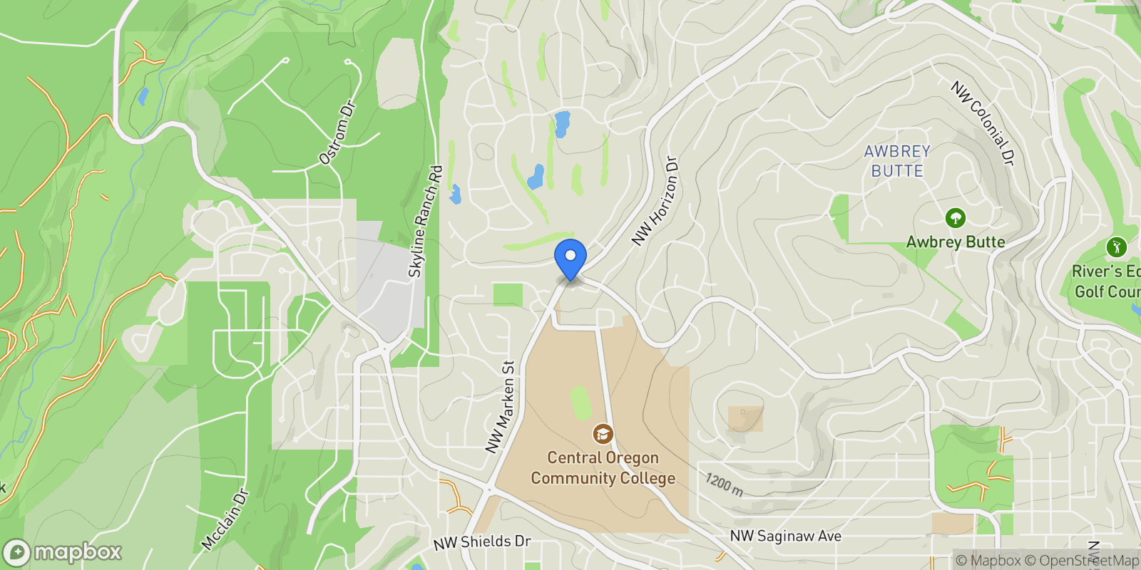 Map showing 2380 NW Debron Lane, Bend, Oregon, United States.