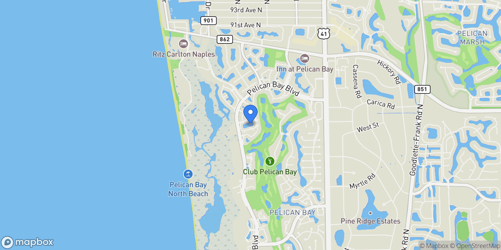 Map showing 7671 Pebble Creek, #101, Naples, FL, 34108, USA, Naples, Florida, United States.