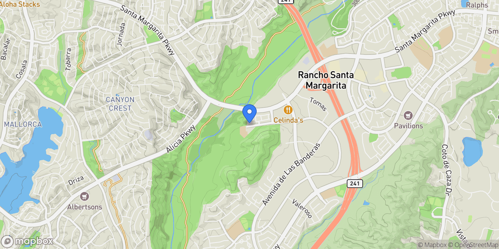 Map showing 14 Abrigo, Rancho Santa Margarita, California, United States.