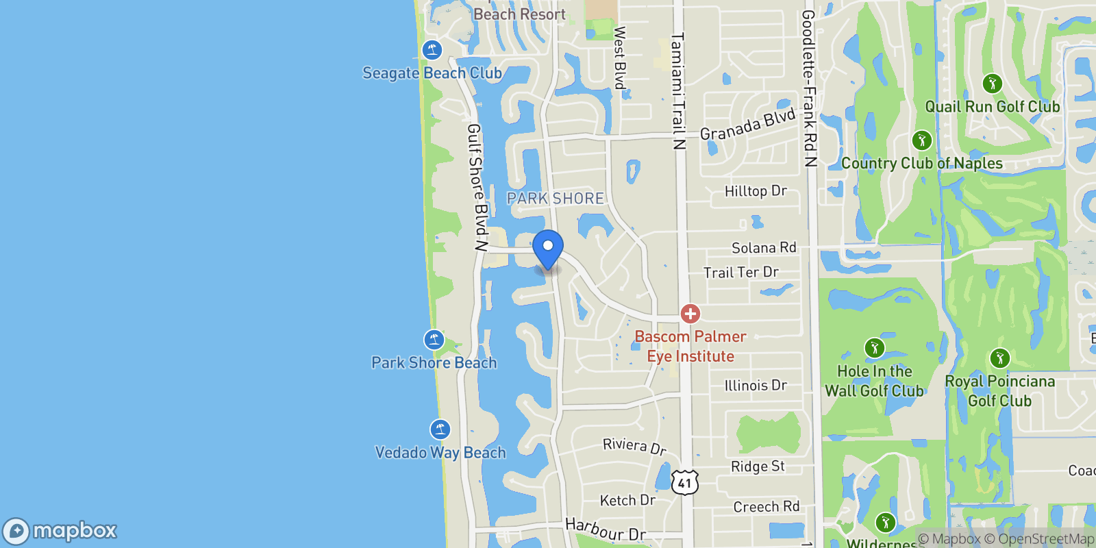 Map showing 4045 Crayton RD, #4045, Naples, FL, 34103, USA, Naples, Florida, United States.