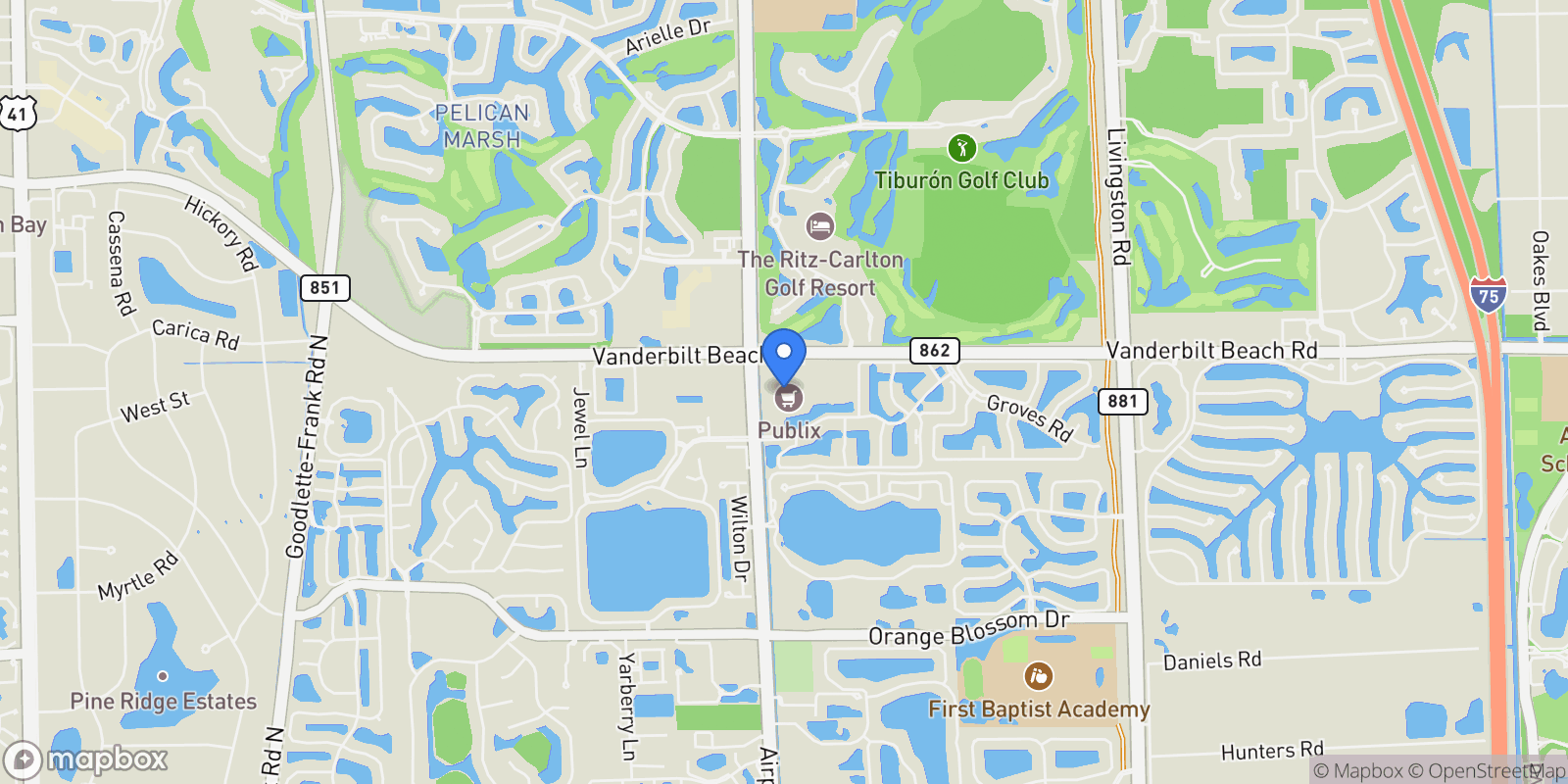 Map showing 1745 Marsh, Naples, FL, 34109, USA, Naples, Florida, United States.