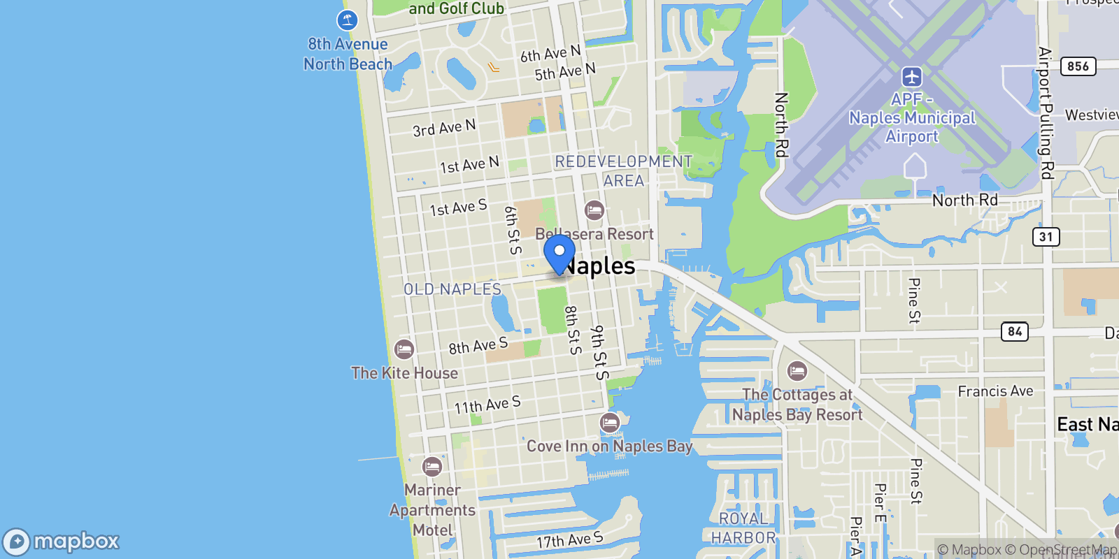 Map showing 780 5th AVE, #305, Naples, FL, 34102, USA, Naples, Florida, United States.