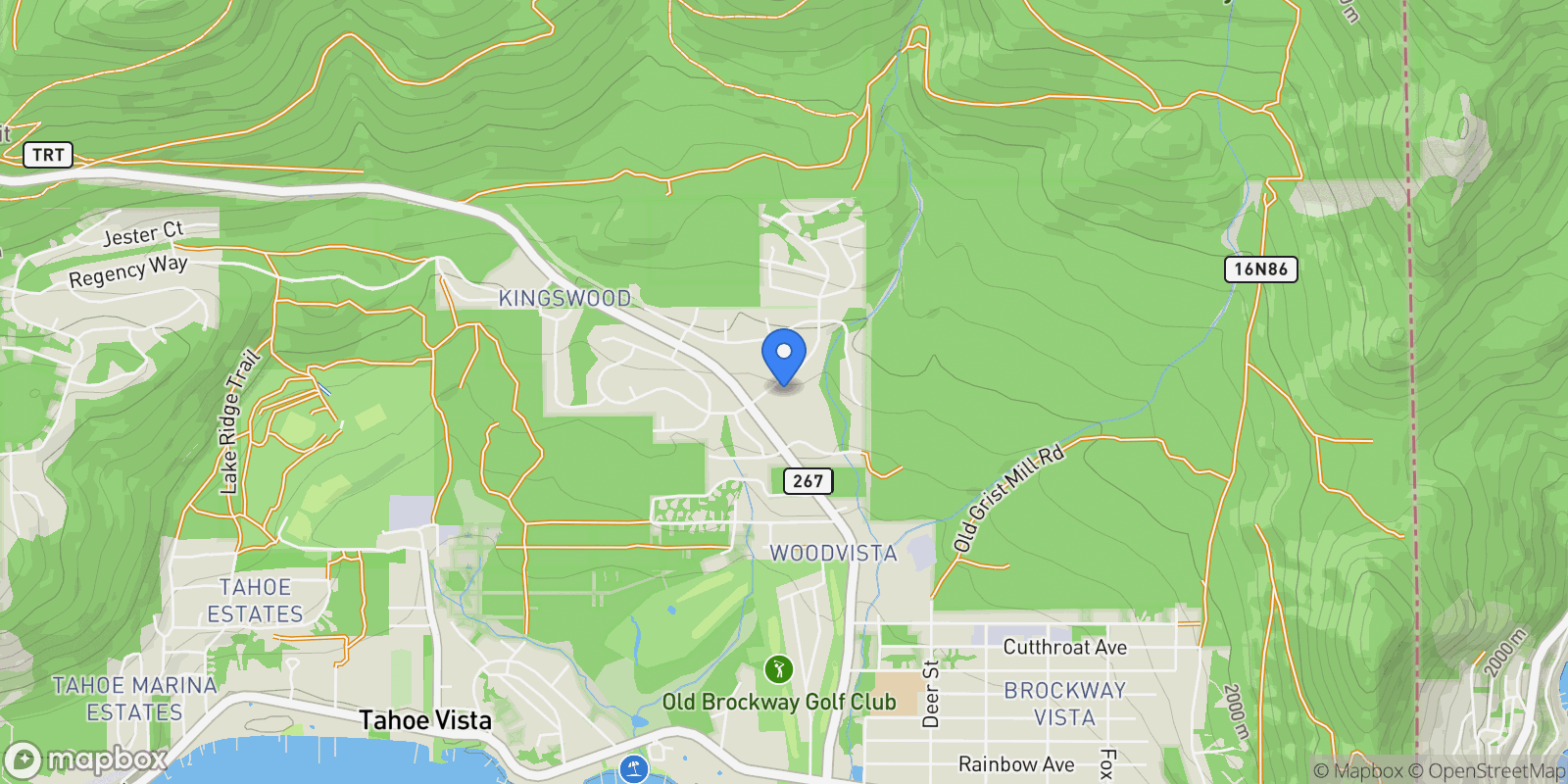 Map showing 1001 Commonwealth Drive 114, Kings Beach, California, United States.
