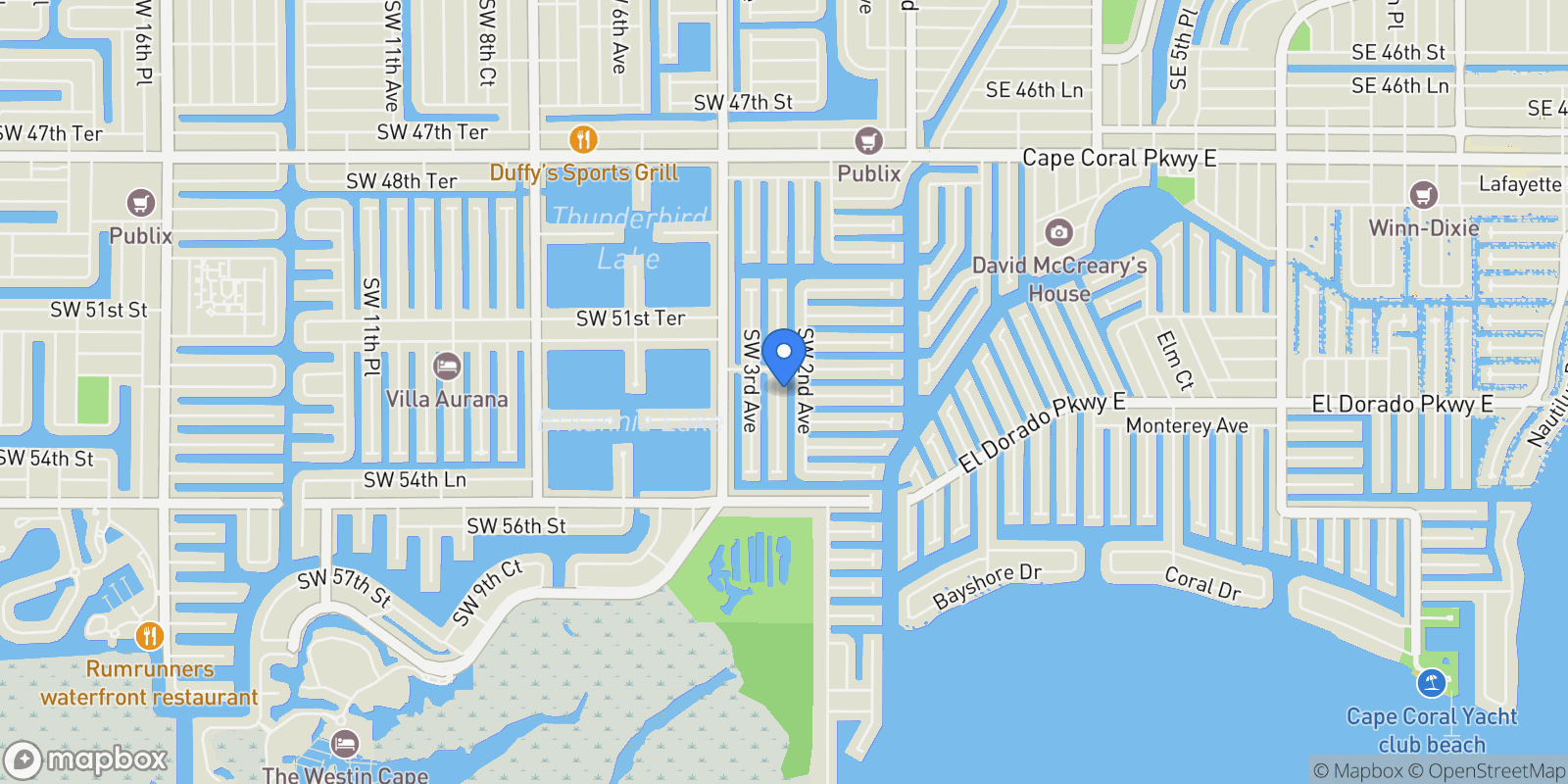 Map showing 5241 SW 2nd PL, Cape Coral, FL, 33914, USA, Cape Coral, Florida, United States.