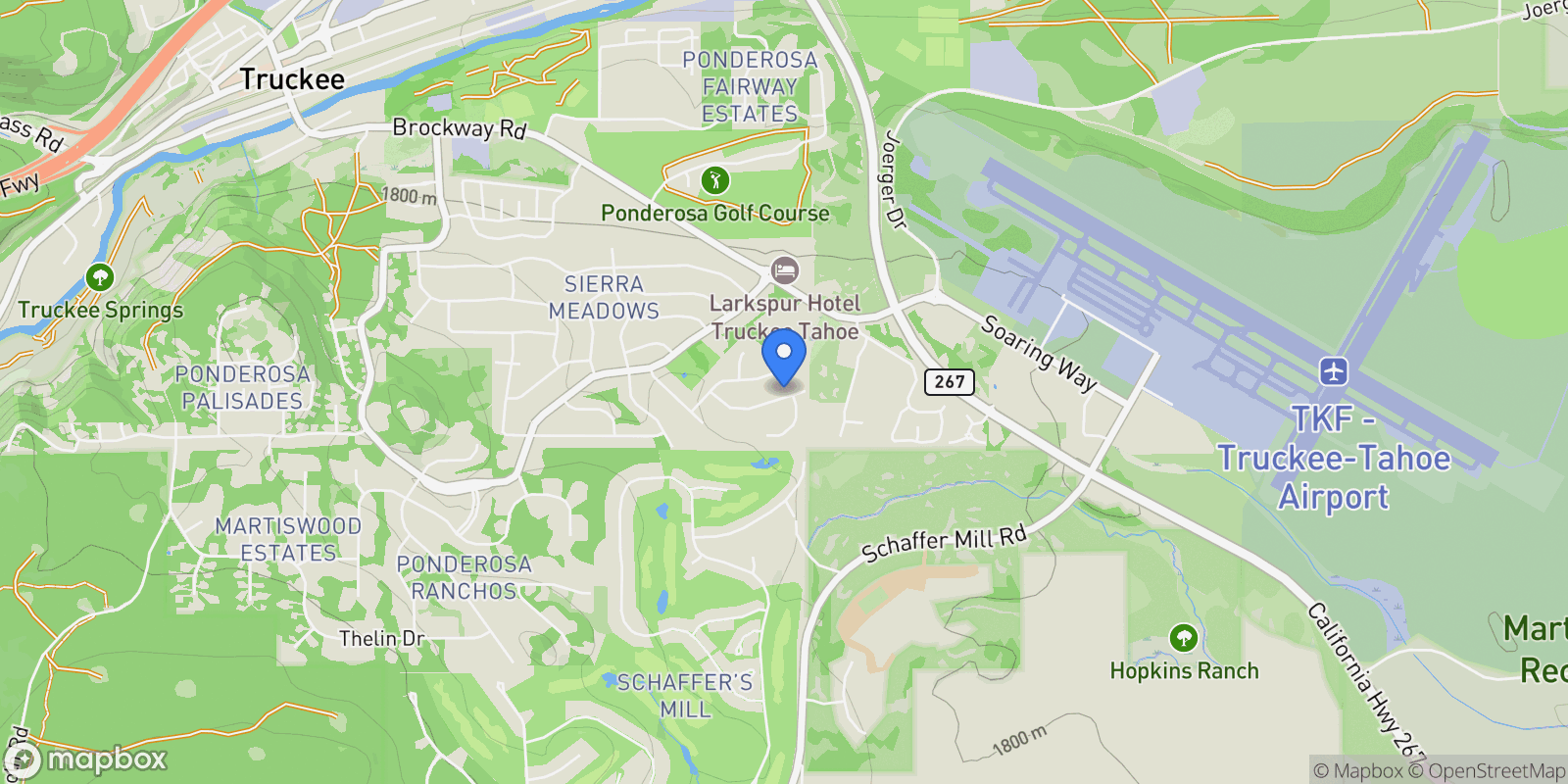 Map showing 10164 Shore Pine Road, Truckee, California, United States.