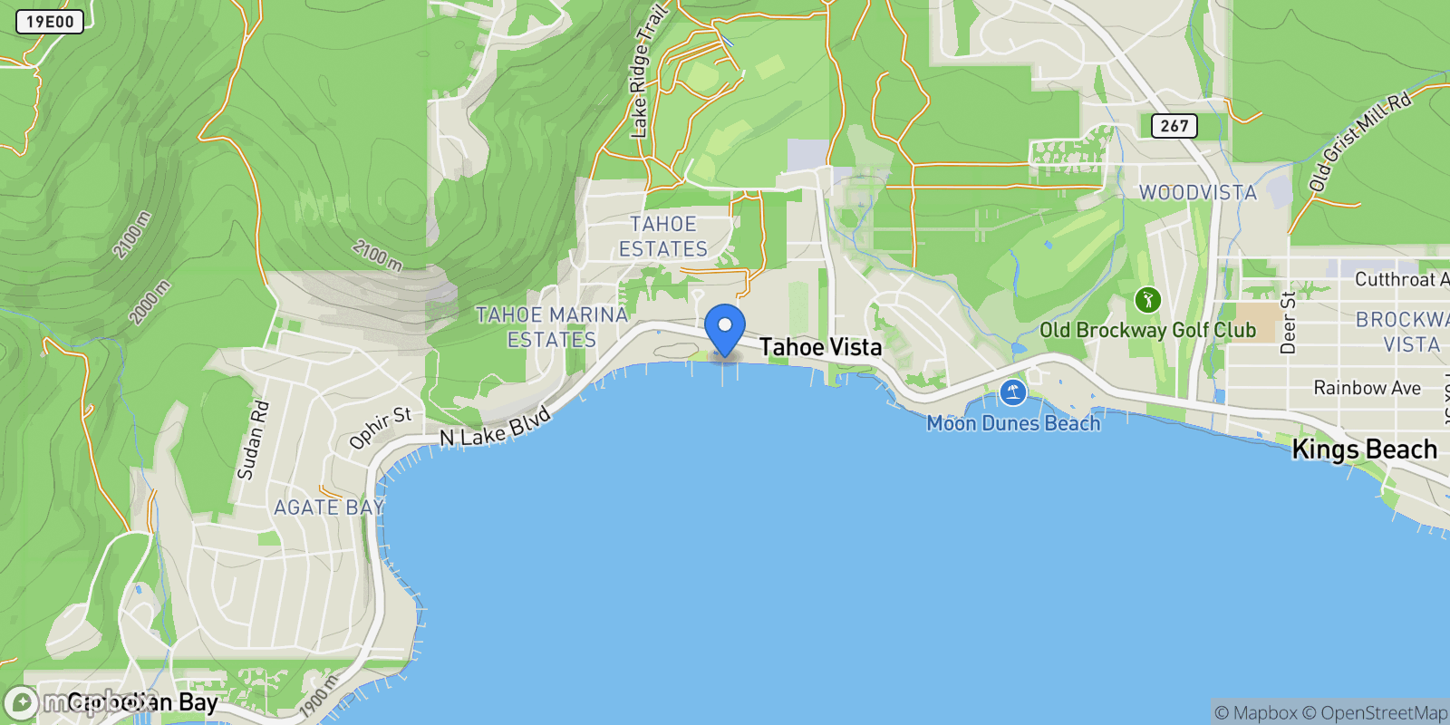 Map showing 6750 N North Lake Boulevard 1 D, Kings Beach, California, United States.