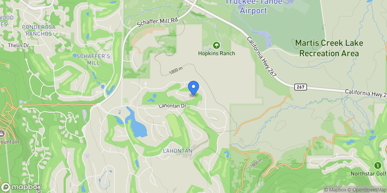 Map showing 408 James McIver, Truckee, California, United States.