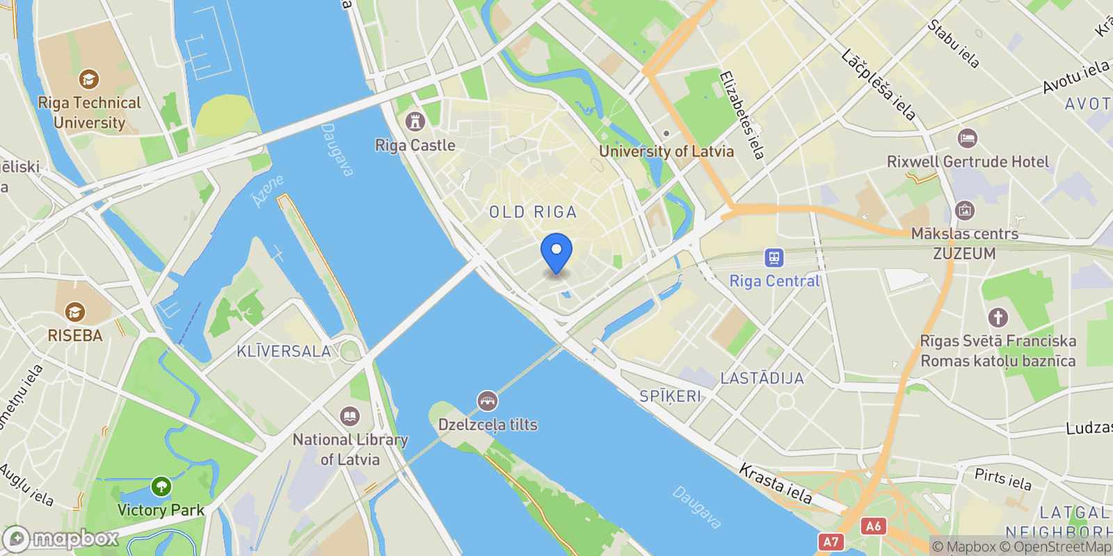 Map showing Kungu iela 25, Centra rajons, Rīga, LV-1050, Latvia, Riga, Latvia.