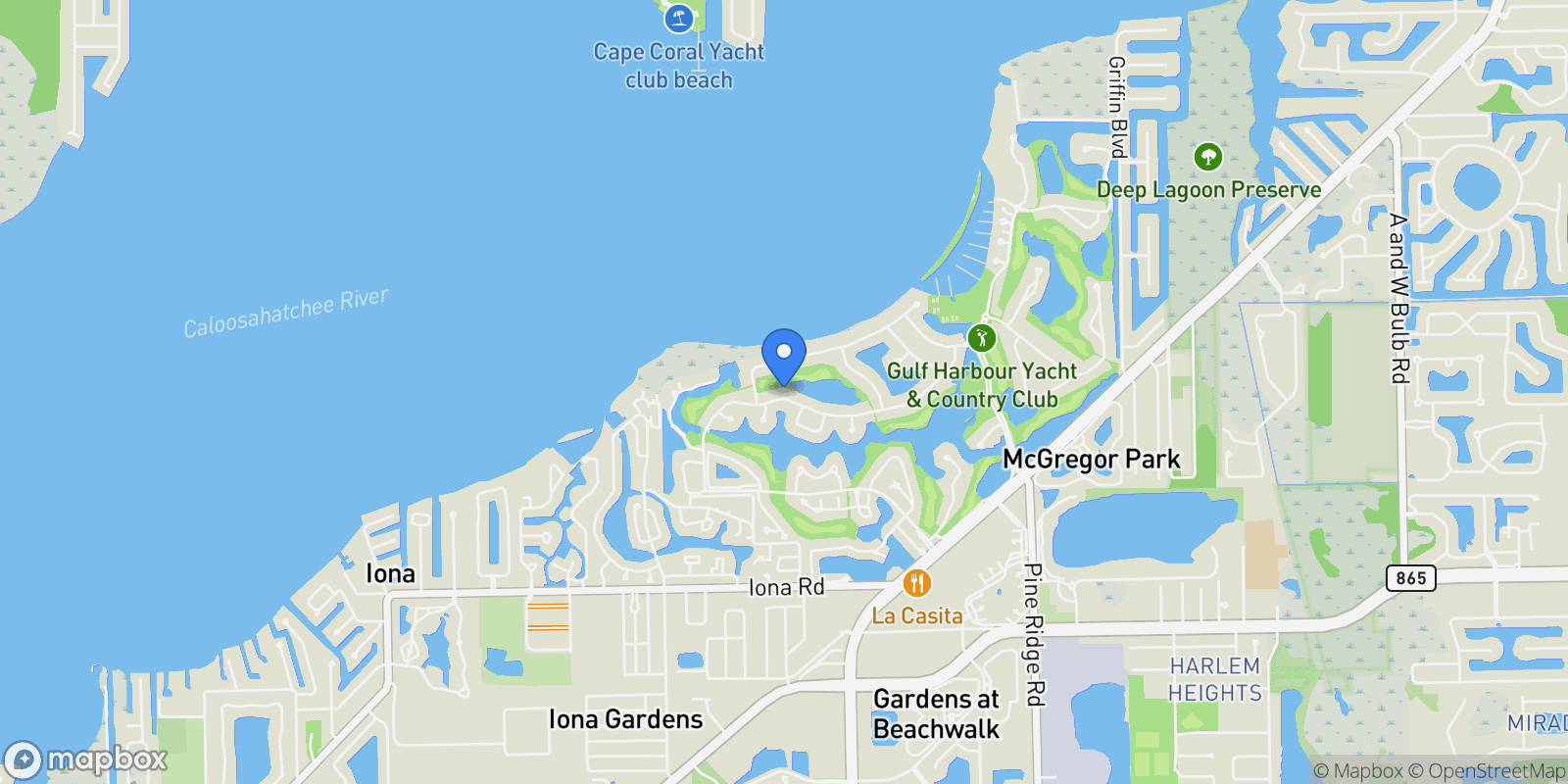 Map showing 11510 Compass Point DR, Fort Myers, FL, 33908, USA, Fort Myers, Florida, United States.