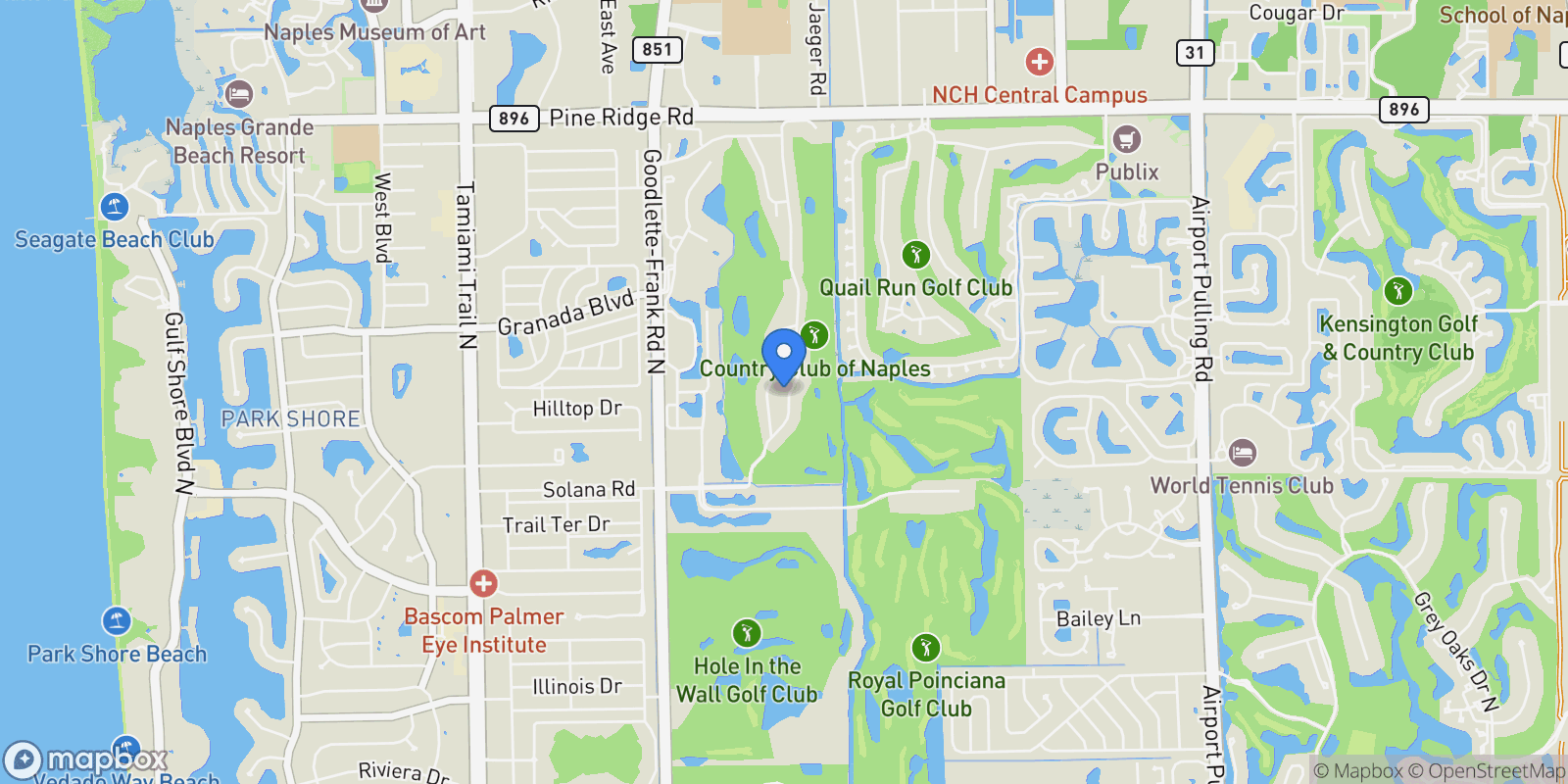 Map showing 79 Burning Tree DR, Naples, FL, 34105, USA, Naples, Florida, United States.