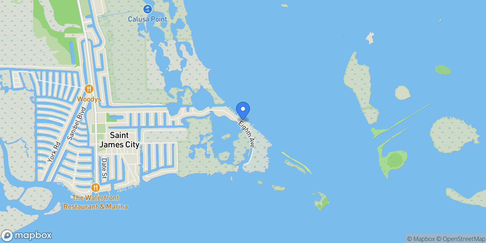 Map showing 2192 8th AVE, St. James City, FL, 33956, USA, Saint James City, Florida, United States.