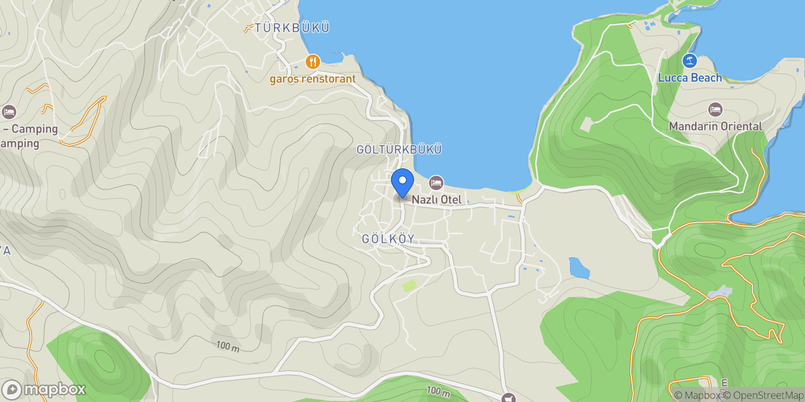 Map showing Göltürkbükü, Bodrum/Muğla, Türkiye, Göltürkbükü, Muğla, Turkey.
