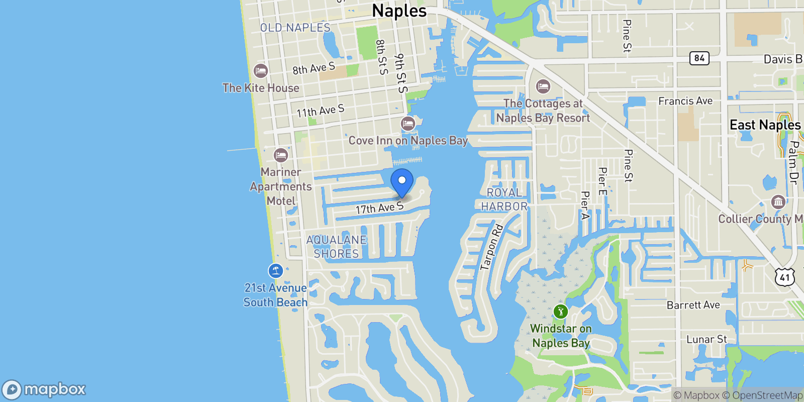 Map showing 793 17th AVE, Naples, FL, 34102, USA, Naples, Florida, United States.