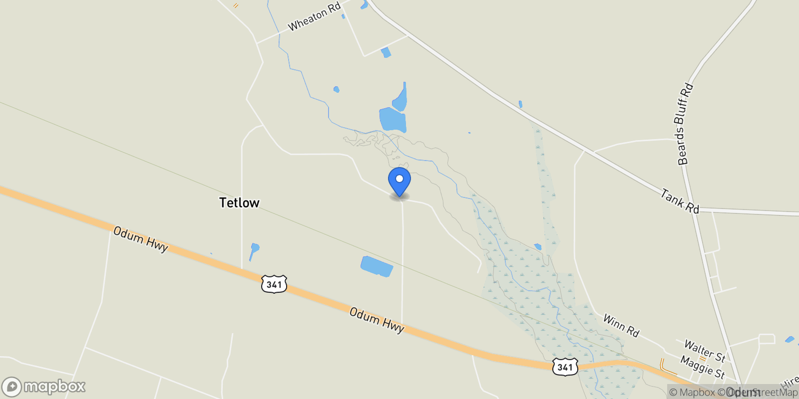 Map showing 0 Bennett Mill Pond, Odum, GA 31555, Odum, Georgia, United States.