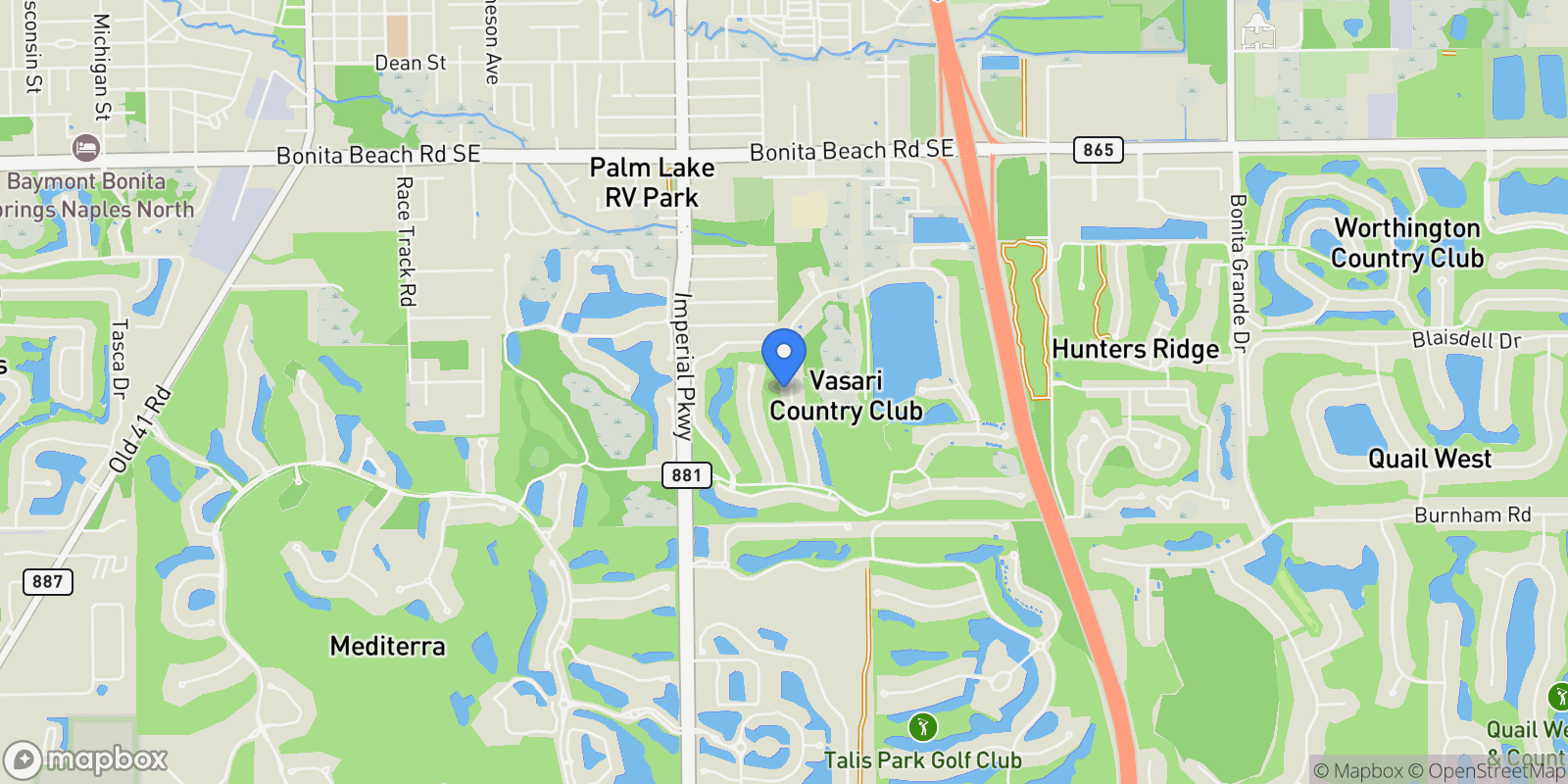 Map showing 28585 Via D Arezzo DR, Bonita Springs, FL, 34135, USA, Bonita Springs, Florida, United States.