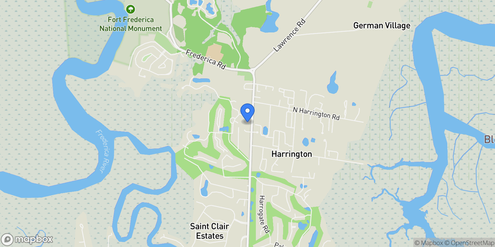 Map showing 19 Wimbledon Court, St. Simons, GA 31522, St. Simons, Georgia, United States.