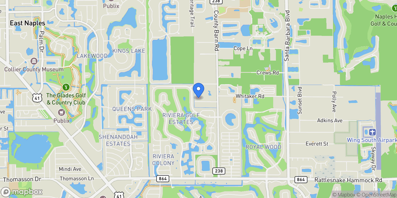 Map showing 5520 Cynthia LN, Naples, FL, 34112, USA, Naples, Florida, United States.