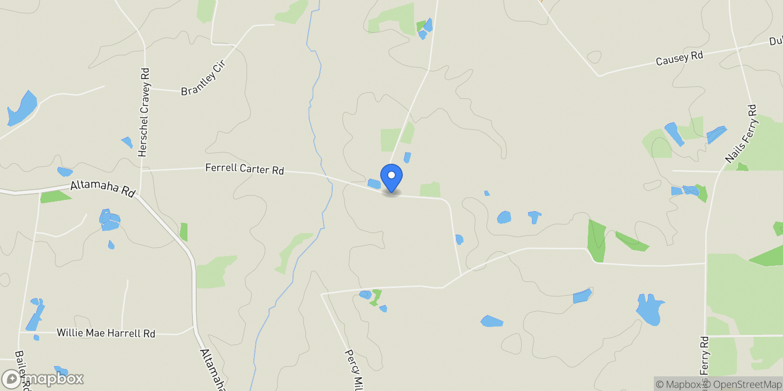 Map showing 0 Ernest Carter Road, Hazlehurst, GA 31539, Hazlehurst, Georgia, United States.