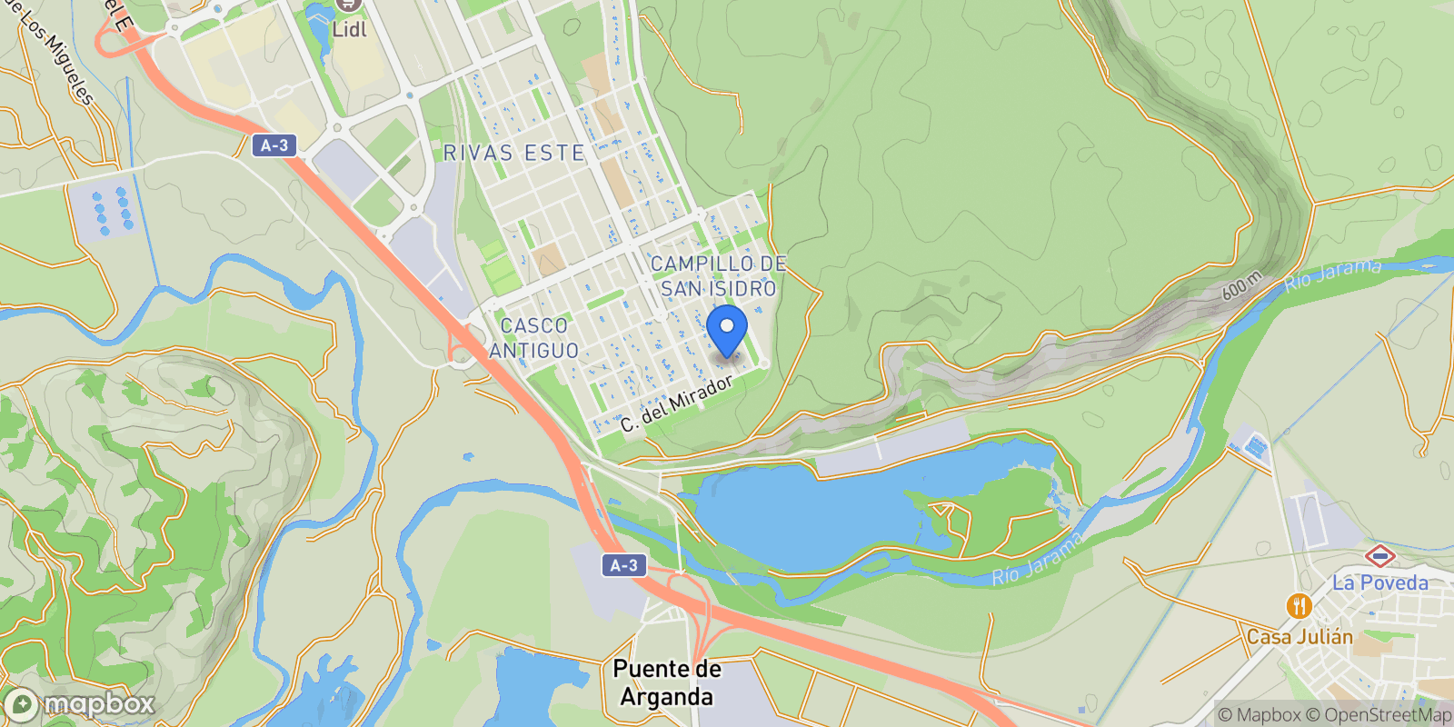 Map showing Calle Lago Michigan, 17,  Rivas Vaciamadrid,  Casco Histórico, Rivas-Vaciamadrid, Community of Madrid, Spain.