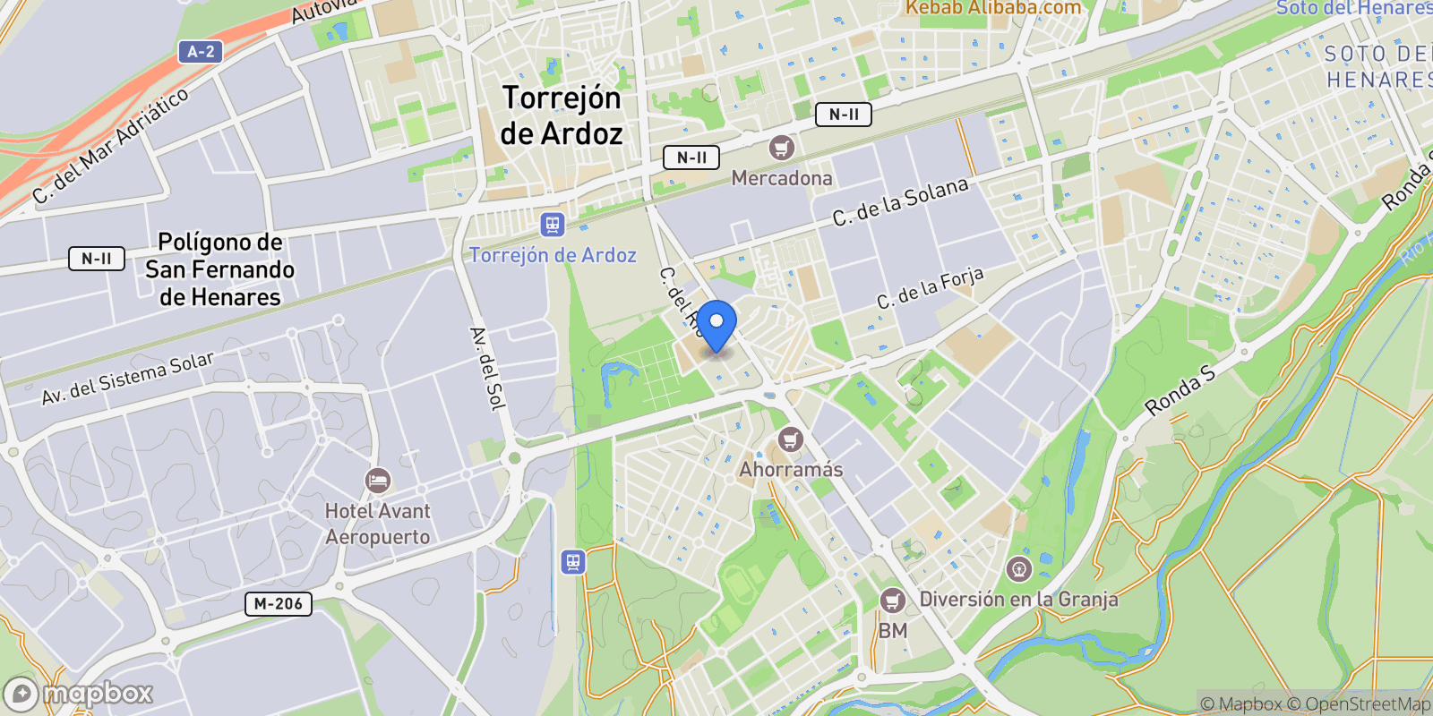 Map showing Calle del Río, 16,  Torrejón De Ardoz,  Sureste,  4ª Planta, Torrejon de Ardoz, Community of Madrid, Spain.