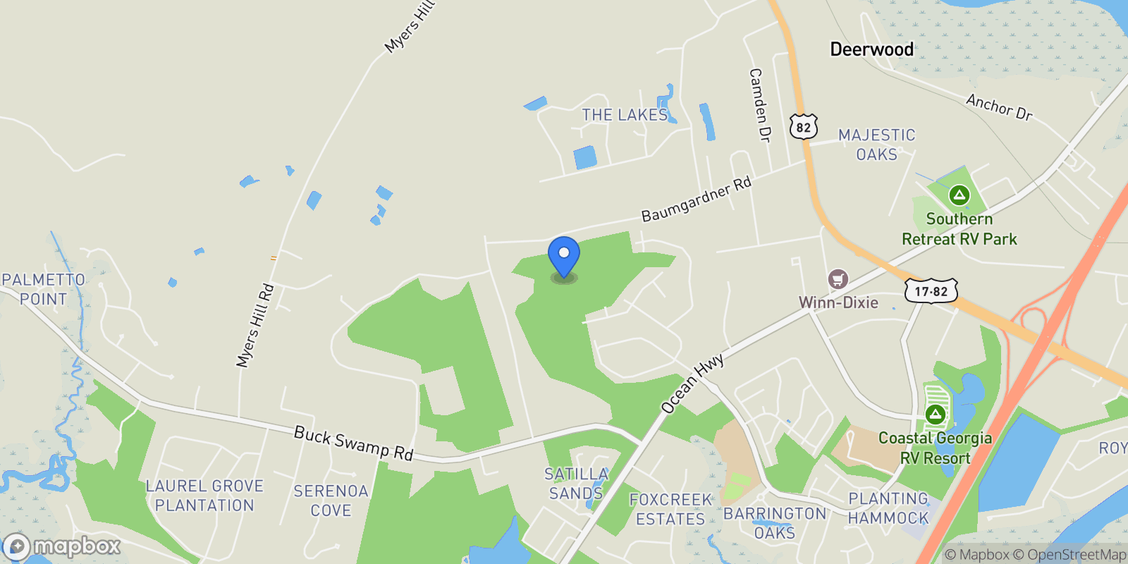 Map showing 0 Baumgardner Road, Brunswick, GA 31523, Brunswick, Georgia, United States.