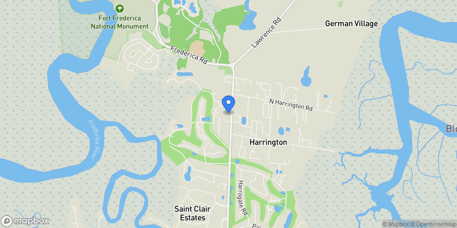 Map showing 19 Wimbledon Court, St Simons Island, GA 31522, St. Simons, Georgia, United States.