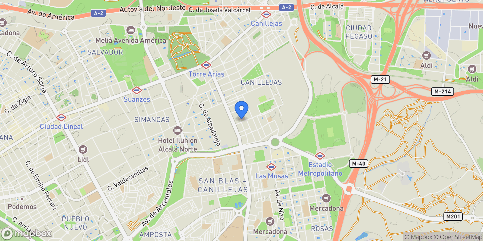 Map showing Calle Troya, 9,  Madrid,  Canillejas,  4ª Planta, San Blas, Madrid, Spain.