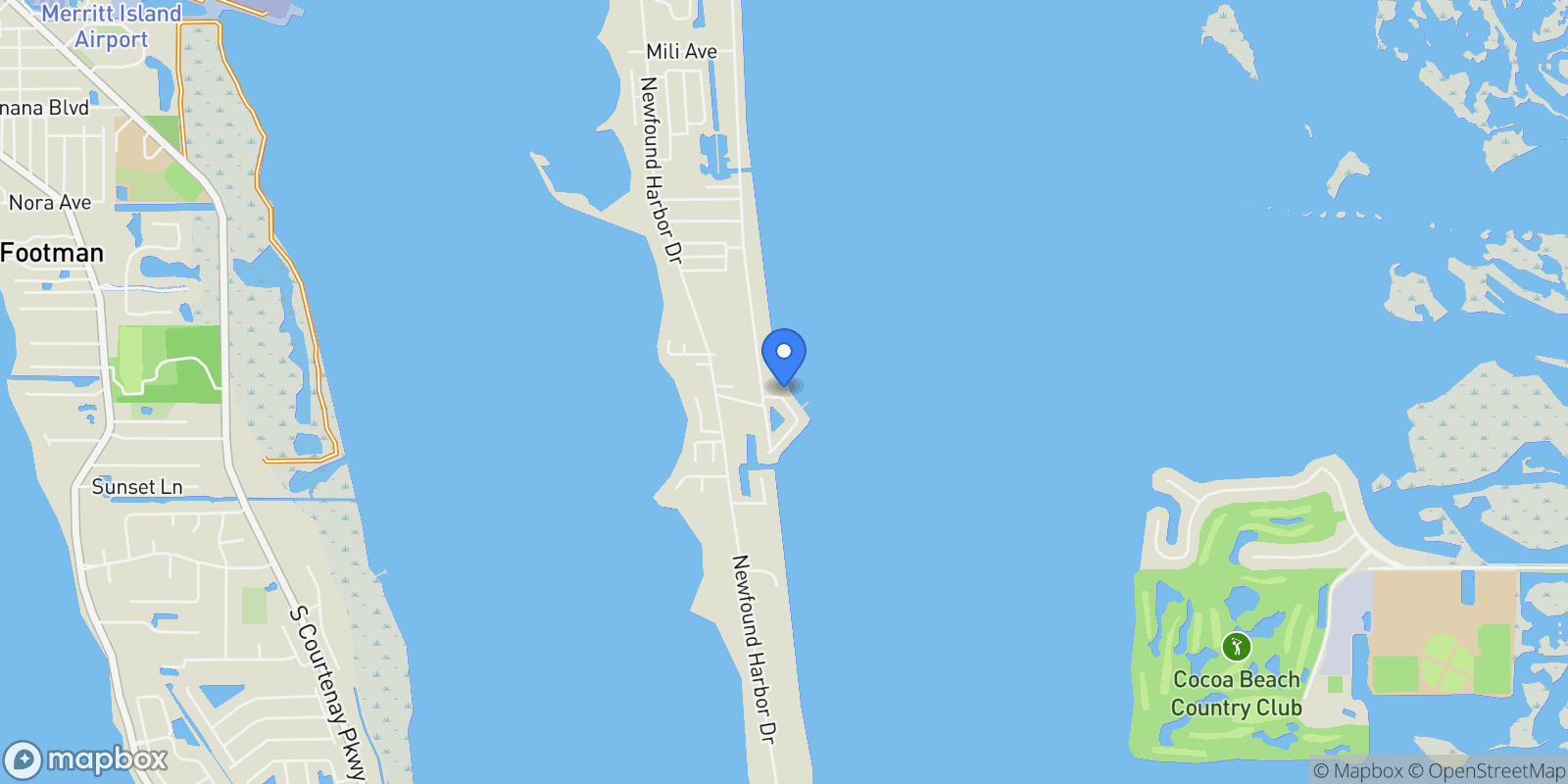 Map showing 1840 Harbor Point Drive , Merritt Island, FL 32952, Merritt Island, Florida, United States.