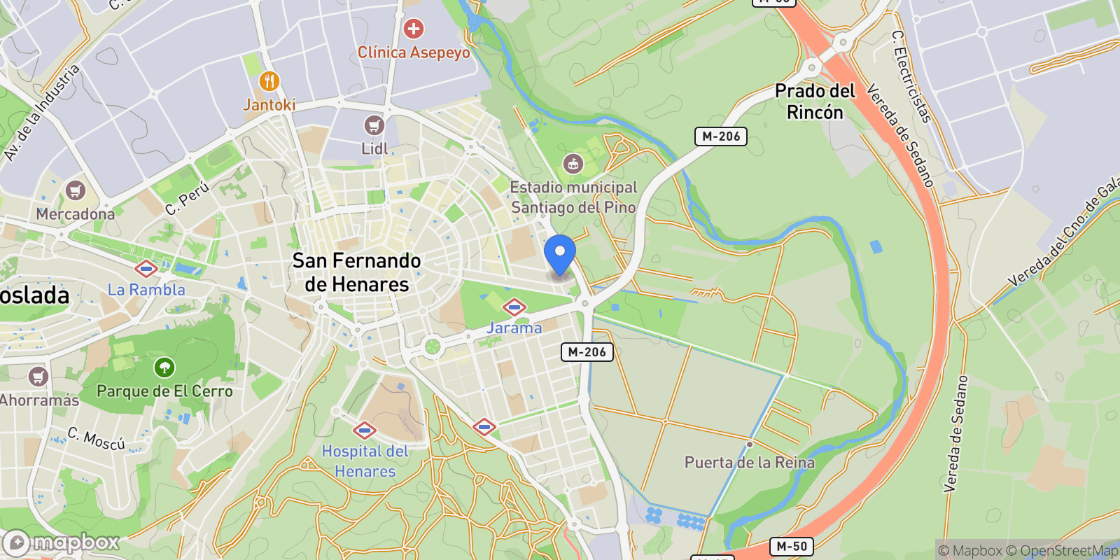 Map showing Calle Dublín, 62,  San Fernando de  Henares,  Monserrat, San Fernando de Henares, Community of Madrid, Spain.
